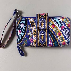 Vera Bradley Iconic RFID Romantic Paisley Large Tab Wallet Wristlet Combo